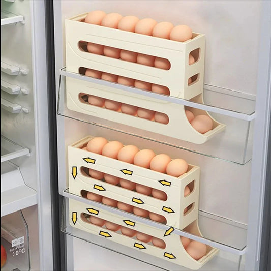 Refrigerator Egg Storage Box Kitchen Egg Box Storage Egg Box Large Capacity Dedicated Egg Carton Egg Rolling Egg Storage Box