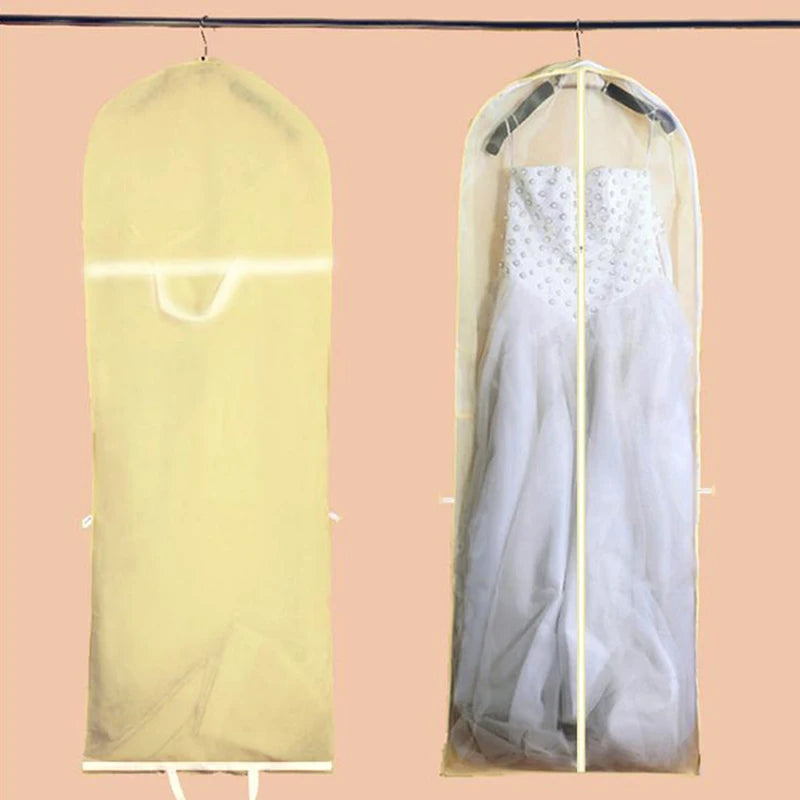 Large For Wedding Dress Dust Cover Zipper Gown Dustproof Cover Storage Bag Foldable Garment Clothes Case Protector