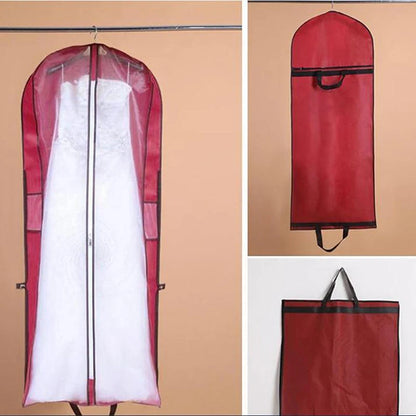 Large For Wedding Dress Dust Cover Zipper Gown Dustproof Cover Storage Bag Foldable Garment Clothes Case Protector