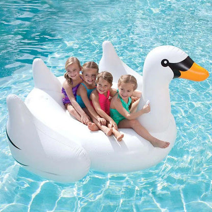 150cm 60inch Giant Swan Pool Float For Adult Children Baby Ride-On Swimming Ring Party Holiday Water Fun Toys Air Mattress boia