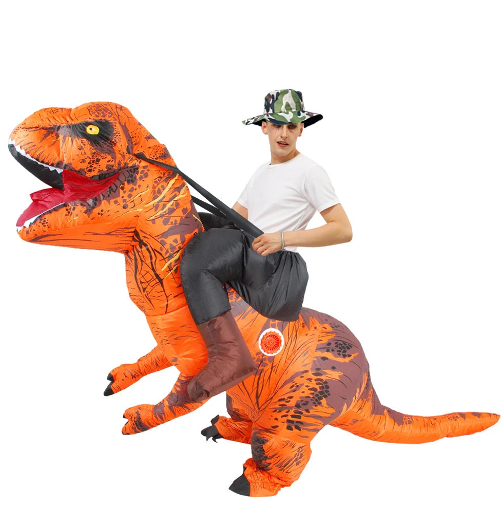 Purim Anime Fancy Mascot Dinosaur Inflatable Costume Christmas Halloween Cosplay Costumes Dress T-rex Suit for Adult Man Woman