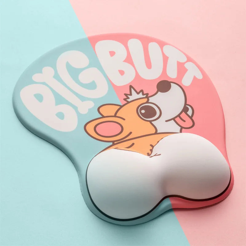 Cartoon Non Slip Silica Gel Mouse Pad with Wrist Rest Computer Ergonomic Gaming Mouse Pad with Wrist Support Hand Rest Mice Mat