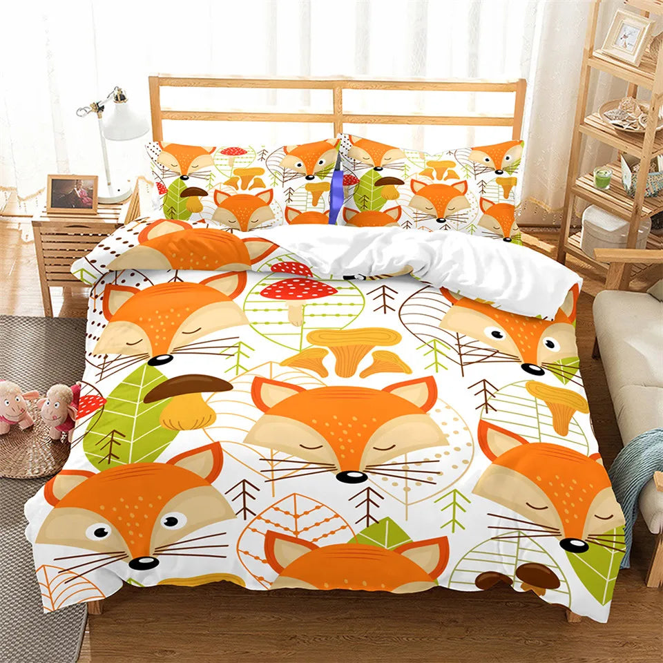 Children Duvet Cover Set Cartoon 3D Kids Bedding Set Kids Bed Set