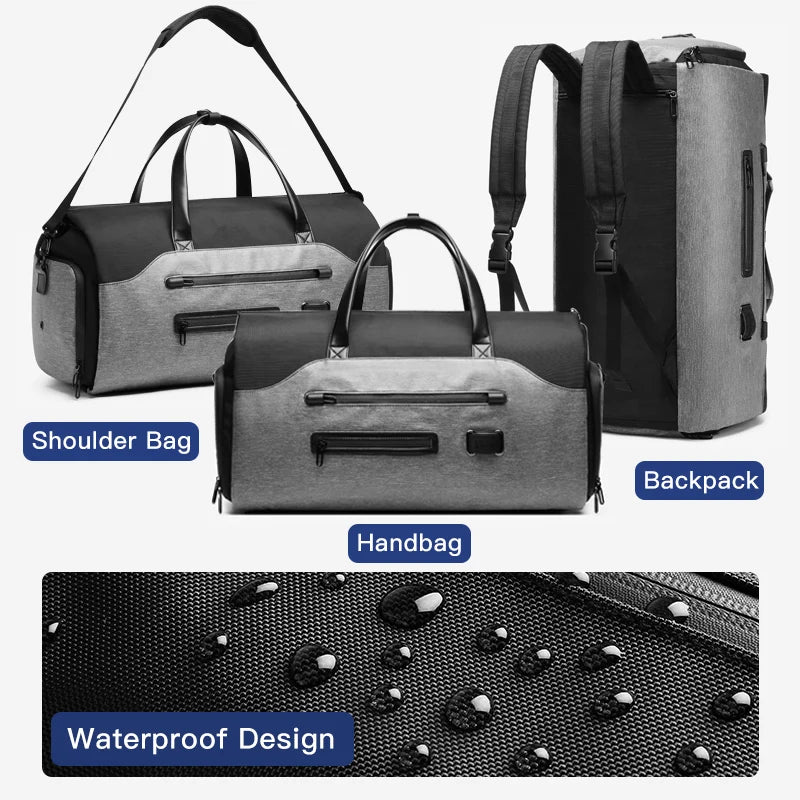 Multifunction Men Suit Storage Travel Bag Large Capacity Luggage Handbag Male Waterproof Travel Duffel Bag Shoes Pocket