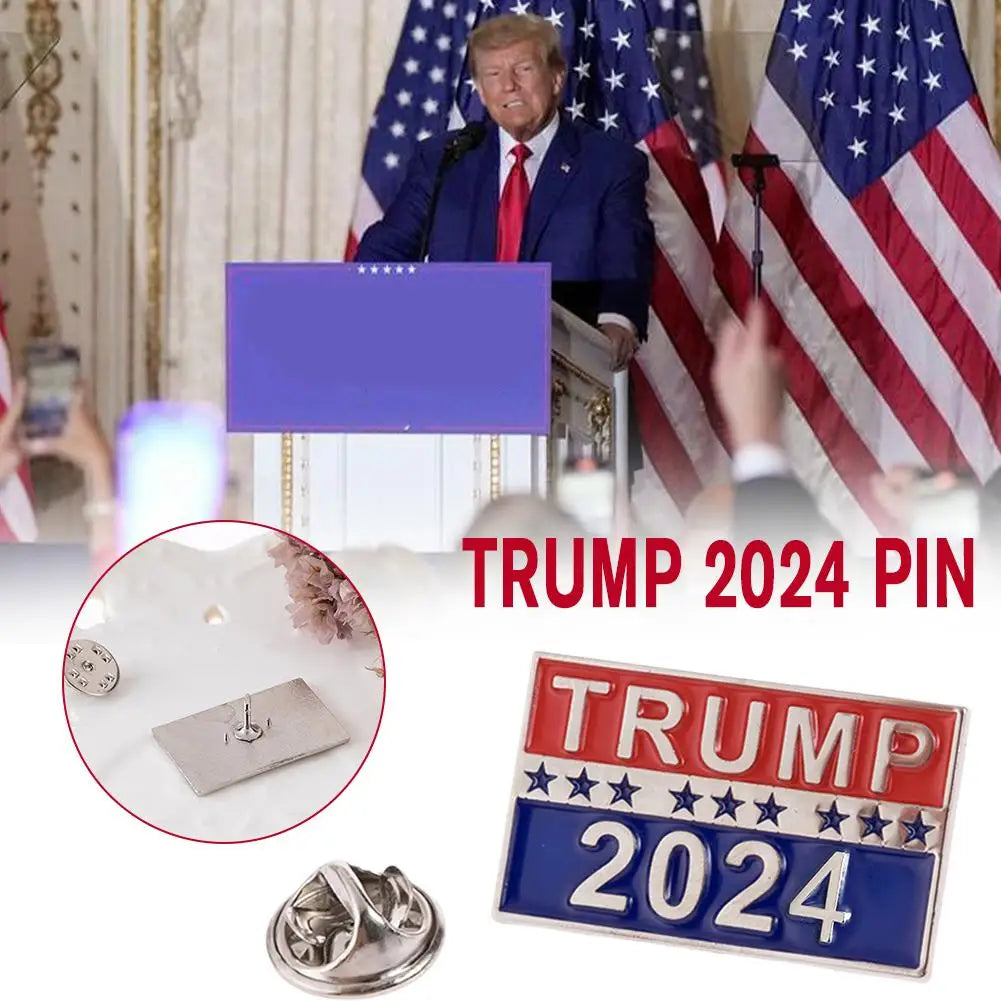 Trump Presidential Election 2024 Pin Fashionable Creative Campaign Campaign President Lapel Pin Souvenir President Alloy Me G7M8