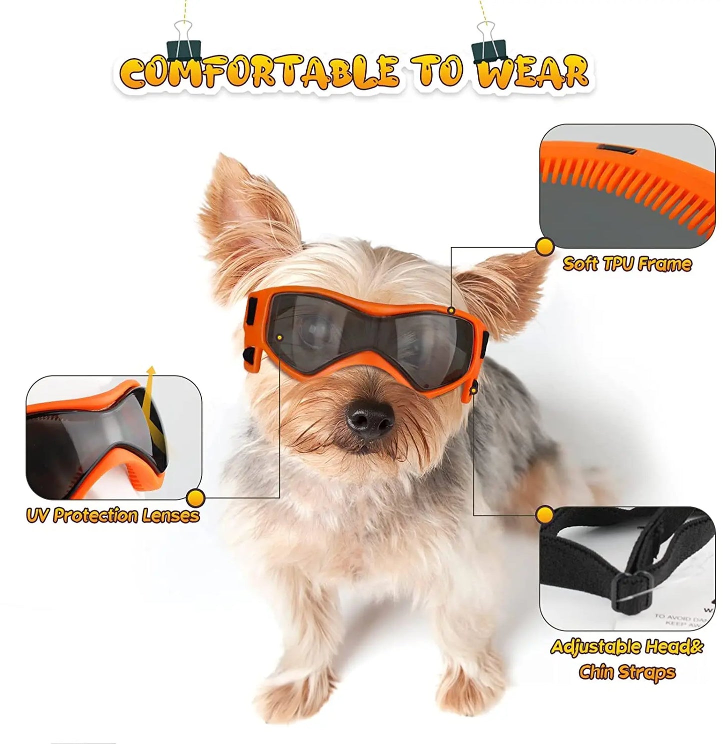 Dog UV Protection Sunglasses Goggles for Small Medium Breed Puppy