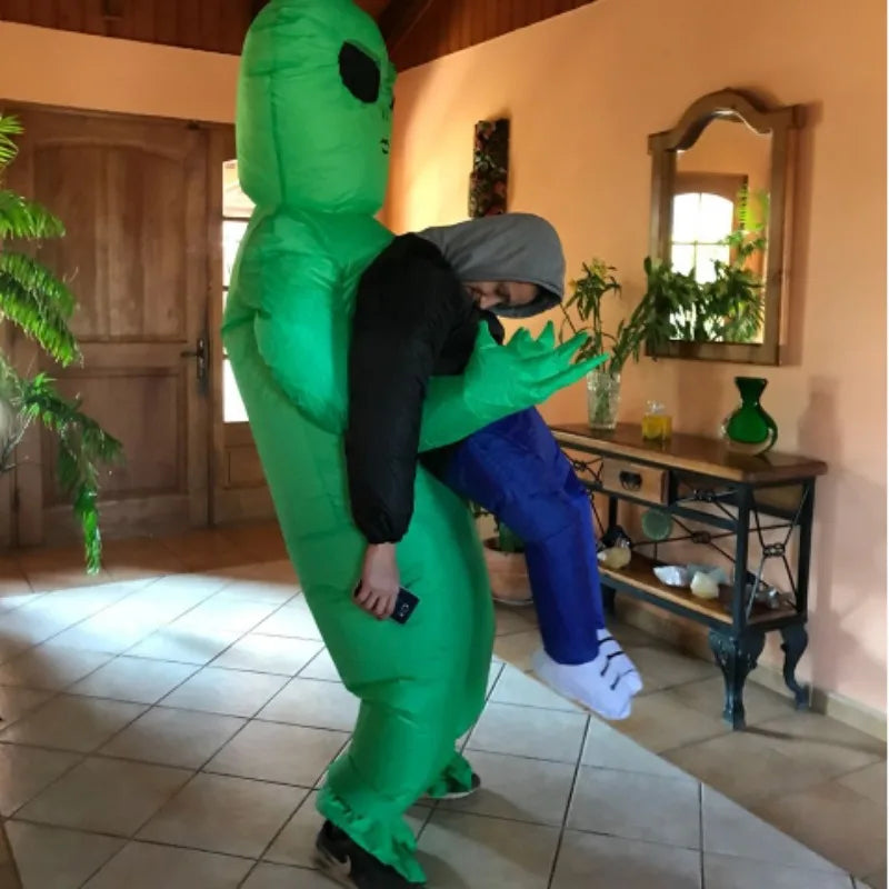 Inflatable Costume For Adult, Alien Halloween Inflatable Costumes, Alien Kidnapping Inflatable Costumes,Funny Halloween Blow up