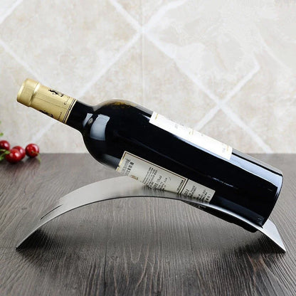 PEANDIM Creative Wine-bottle Holder Stainless Steel Wine Stand Bar Party Wine Rack Simple Household Red Wine Holder Ornaments