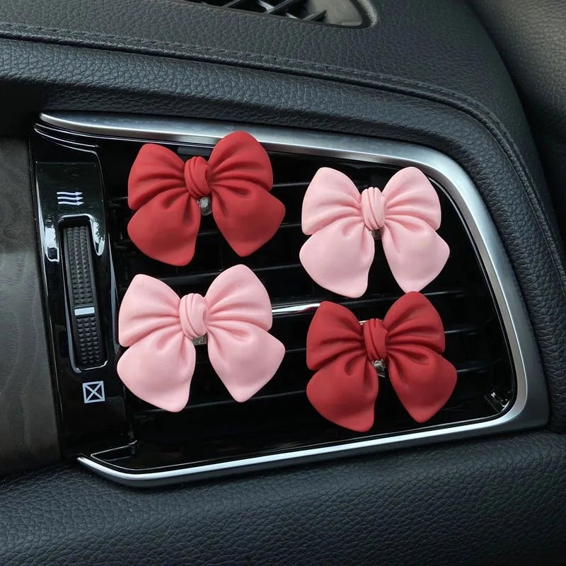 Car Air Freshener Bow-knot Car Perfume Car-styling Natural Smell Air Conditioner Outlet Clip Fragrance Auto Accessories