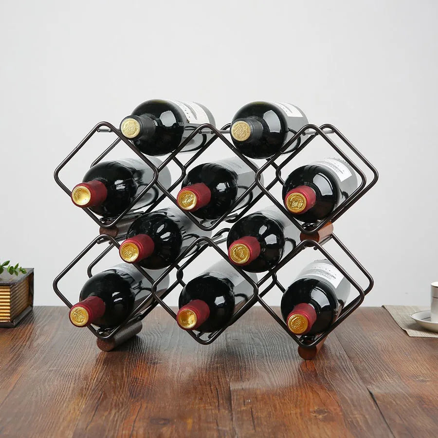 Wine Bottle Storage Modern Wine Shelf Red Wine Rack Metal Bar Accessories Honeycomb Wine Rack Wine Display Holder