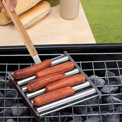 Stainless Steel Hot Dog Roller Rack Home Kitchen Barbecue Grilling Accessories