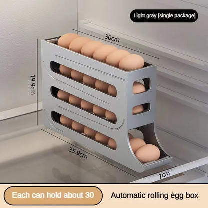 Refrigerator Egg Storage Box Kitchen Egg Box Storage Egg Box Large Capacity Dedicated Egg Carton Egg Rolling Egg Storage Box