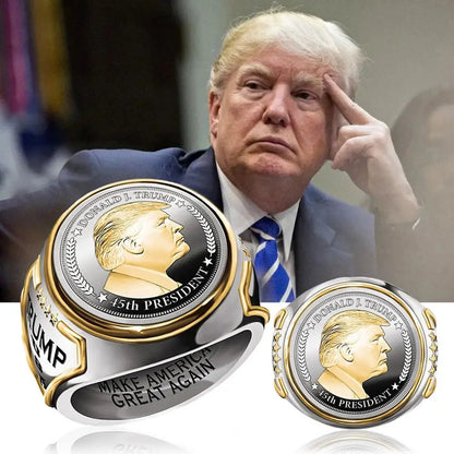 Ring Trump Supporters Unisex Ring American President Election Campaign Stainless Knuckle Ring Usa Inscribed Hop Jewelry Trump