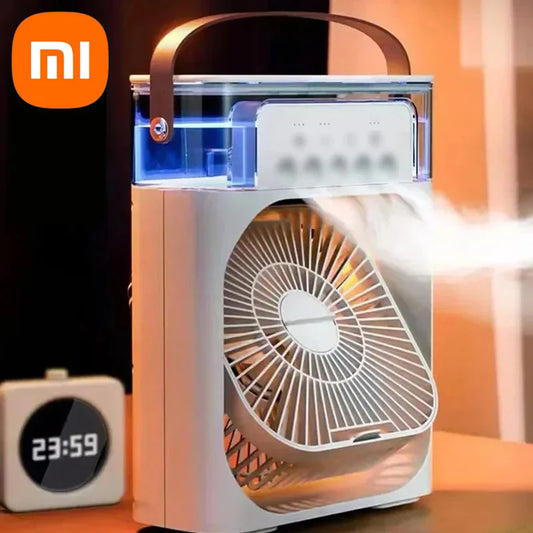 Xiaomi Portable 3 In 1 Fan Air Conditioner Household Small Air Cooler Led Night Lights Humidifier Air Adjustment Home Fans