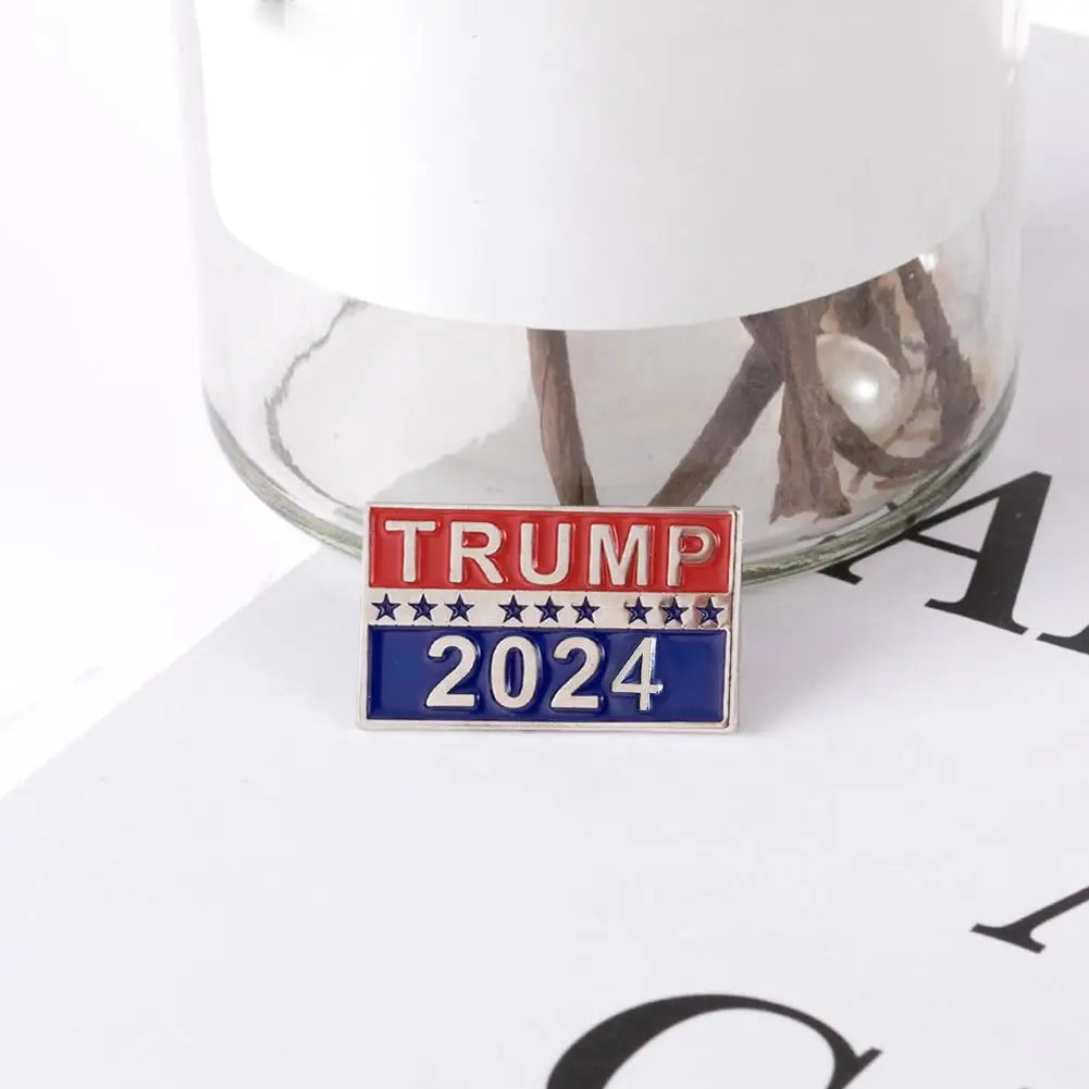 Trump Presidential Election 2024 Pin Fashionable Creative President Alloy Lapel Campaign Souvenir Metal Campaign President Pin