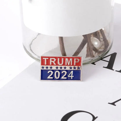 Trump Presidential Election 2024 Pin Fashionable Creative President Alloy Lapel Campaign Souvenir Metal Campaign President Pin