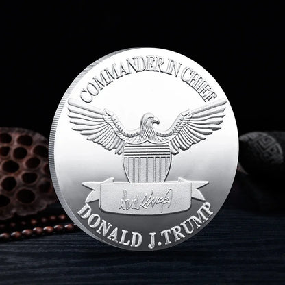 New 2024 President Donald Trump Silver Gold Plated EAGLE Commemorative Coin Donald J Trump Of US President THE REVENGE TOUR Coin