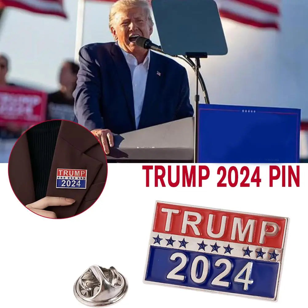 Trump Presidential Election 2024 Pin Fashionable Creative Campaign Campaign President Lapel Pin Souvenir President Alloy Me G7M8