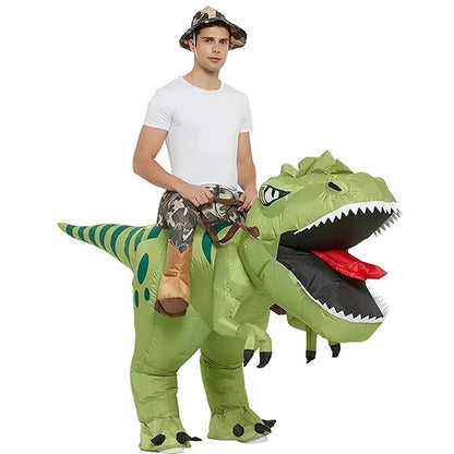 Men Women And Kid Size Halloween And Party Fancy Dress Inflatable Ride On Dancing Dinosaur Costume