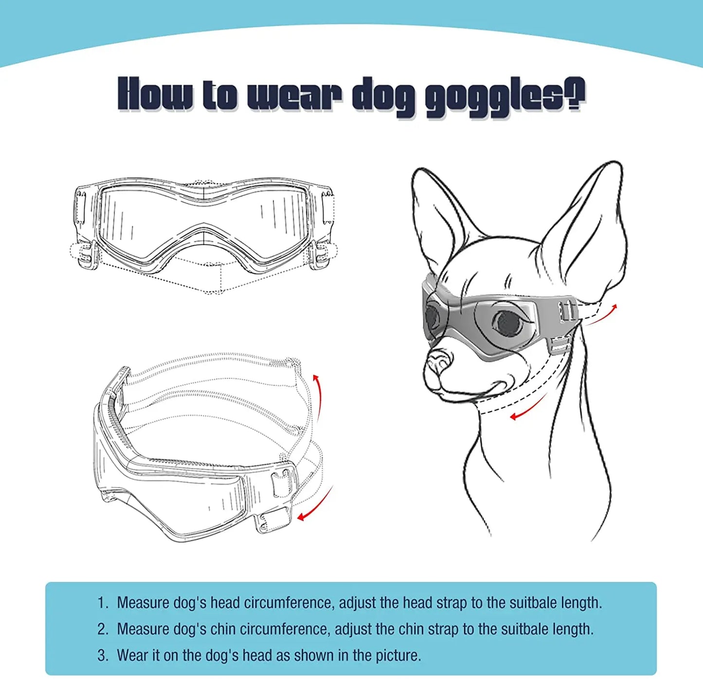 Dog UV Protection Sunglasses Goggles for Small Medium Breed Puppy