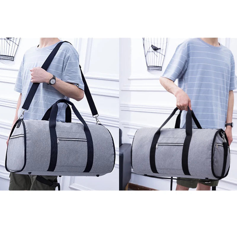 Portable Luxury Suit Storage Bag 2 in 1 Busines Travel Duffel Bag Men's Garment Bag Shoulder Trip Handbag Clothing Luggage Bag