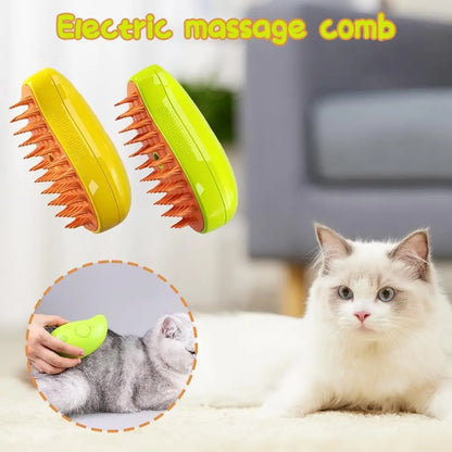 Cat Steam Brush  3 in 1 Pet Hair Removal Grooming Brush Cat Accessorie