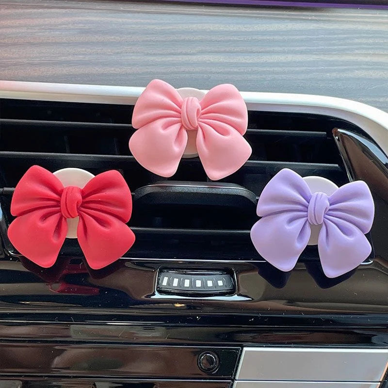 Car Air Freshener Bow-knot Car Perfume Car-styling Natural Smell Air Conditioner Outlet Clip Fragrance Auto Accessories