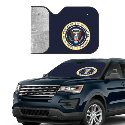 USA President Seal Logo Foldable Windshield Sunshade 70x130cm Donald Trump Foils Car Window Windscreen Cover UV Protector