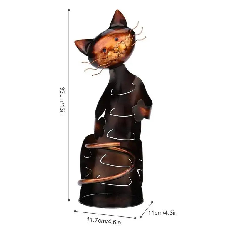 Wine Bottle Holder Collectible Tabletop Decor Wine Rack Cute Cat Figurine Wine Bottle Keeper for Display and Storage Accessorie