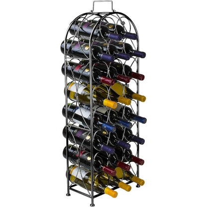 Wine Rack Freestanding Floor, Wines Stand for 23 Wines Bottle Storage, Metal Wine Bottle Holder Stands