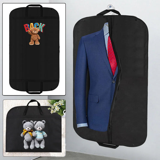 Dustproof Clothing Covers Western Suit Dust Cover Bear Printing Coat Storage Bag Protector Hanging Garment Bags Closet Organizer