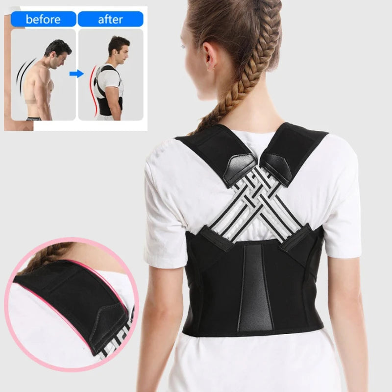 Adjustable Back Posture Corrector Belt Women Men Prevent Slouching Relieve Pain Posture Corrector