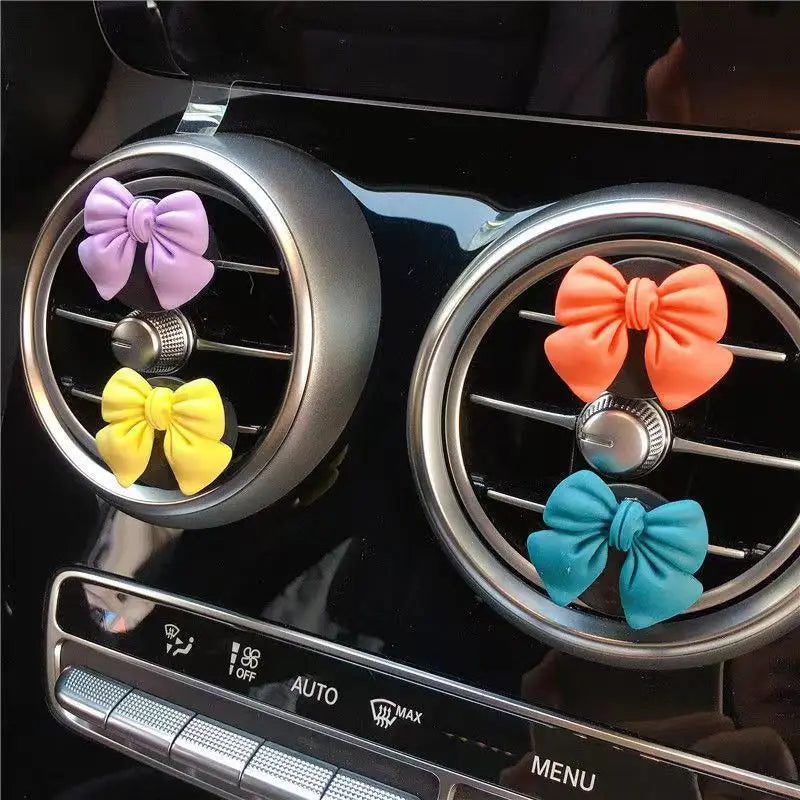 Car Air Freshener Bow-knot Car Perfume Car-styling Natural Smell Air Conditioner Outlet Clip Fragrance Auto Accessories